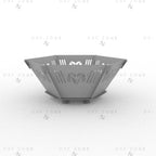 17 Inches Hexagon Fire Pit DXF - Foldable BBQ for Plasma Cutting - DxfZone