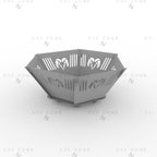 17 Inches Hexagon Fire Pit DXF - Foldable BBQ for Plasma Cutting - DxfZone