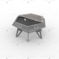 25 Inch Weld Hexagon Fire Pit DXF - Portable Foldable BBQ for Plasma - DxfZone