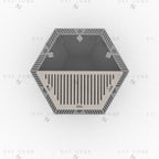 25 Inch Weld Hexagon Fire Pit DXF - Portable Foldable BBQ for Plasma - DxfZone