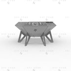 25 Inch Weld Hexagon Fire Pit DXF - Portable Foldable BBQ for Plasma - DxfZone