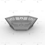 35 Inches Hexagon Large Fire Pit DXF - Foldable BBQ for Plasma Cutting - DxfZone