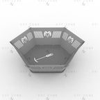 35 Inches Hexagon Large Fire Pit DXF - Foldable BBQ for Plasma Cutting - DxfZone