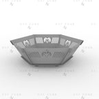 35 Inches Hexagon Large Fire Pit DXF - Foldable BBQ for Plasma Cutting - DxfZone