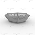 35 Inches Hexagon Large Fire Pit DXF - Foldable BBQ for Plasma Cutting - DxfZone