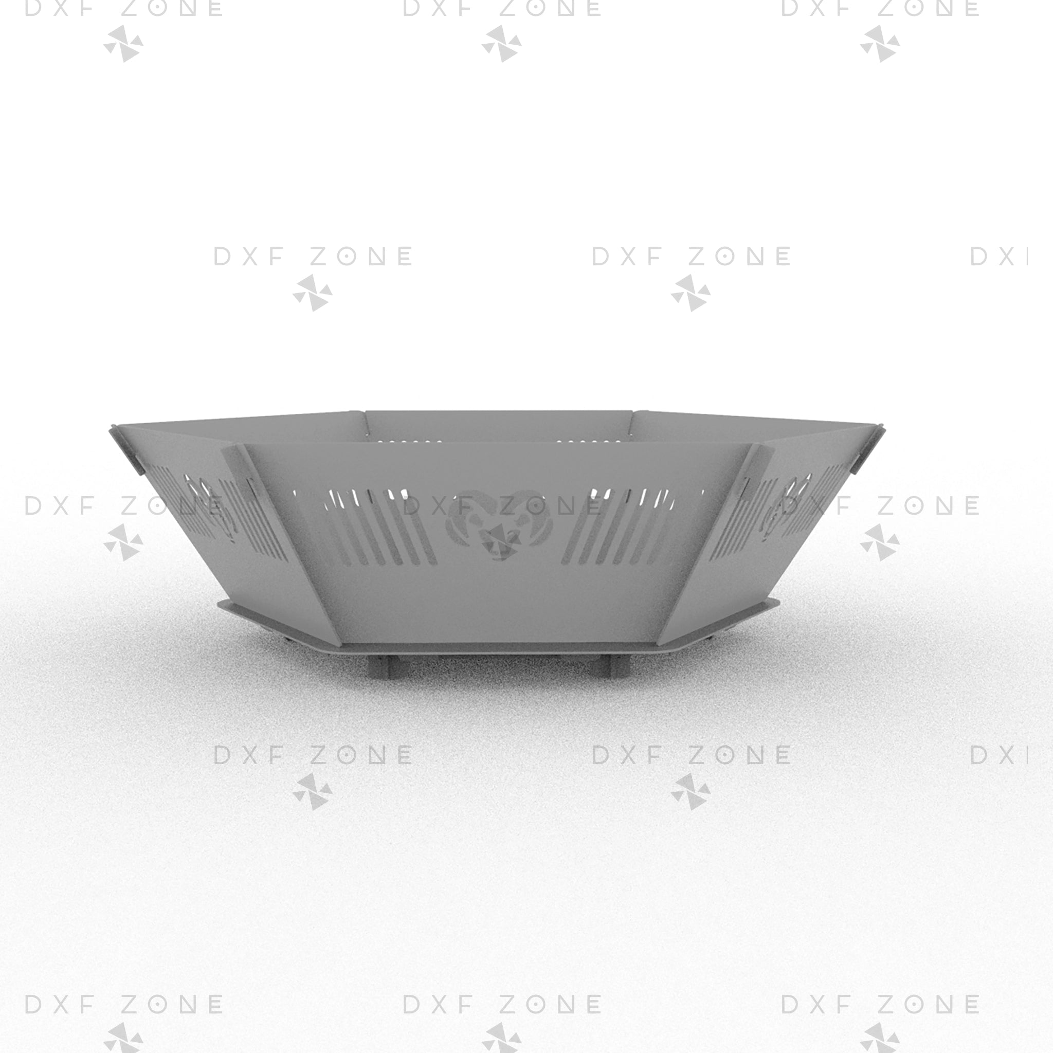 35 Inches Hexagon Large Fire Pit DXF - Foldable BBQ for Plasma Cutting - DxfZone