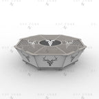 36 Inch Deer Octagon Fire Pit DXF - Foldable Portable BBQ Grill Plans - DxfZone
