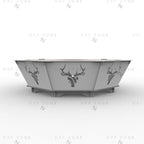 36 Inch Deer Octagon Fire Pit DXF - Foldable Portable BBQ Grill Plans - DxfZone
