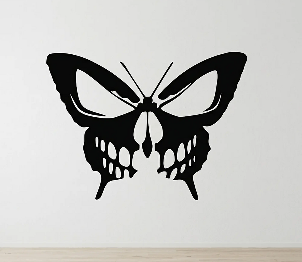 Butterfly Skull Free DXF File - Metal Art CNC Plasma Cutting Pattern