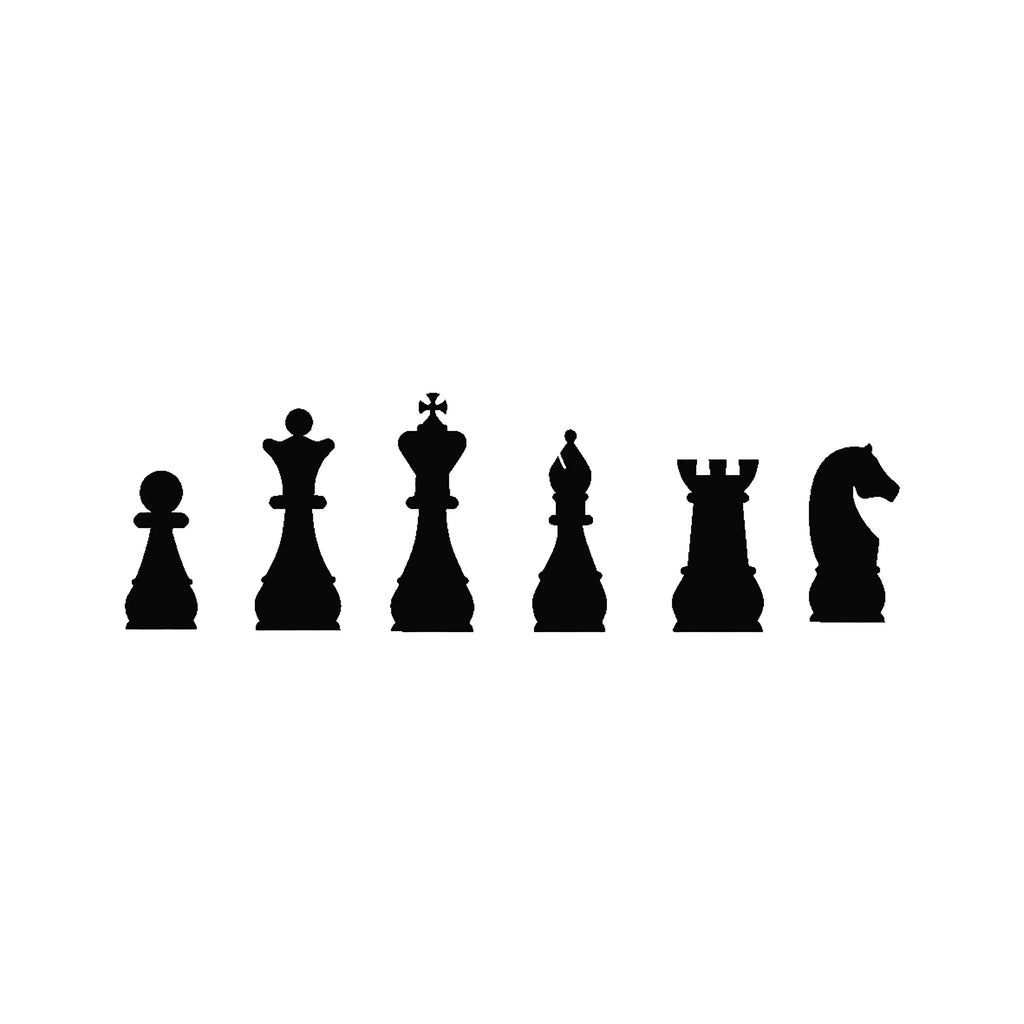 Chess Pieces DXF File for CNC Plasma Cut Wall Art Set
