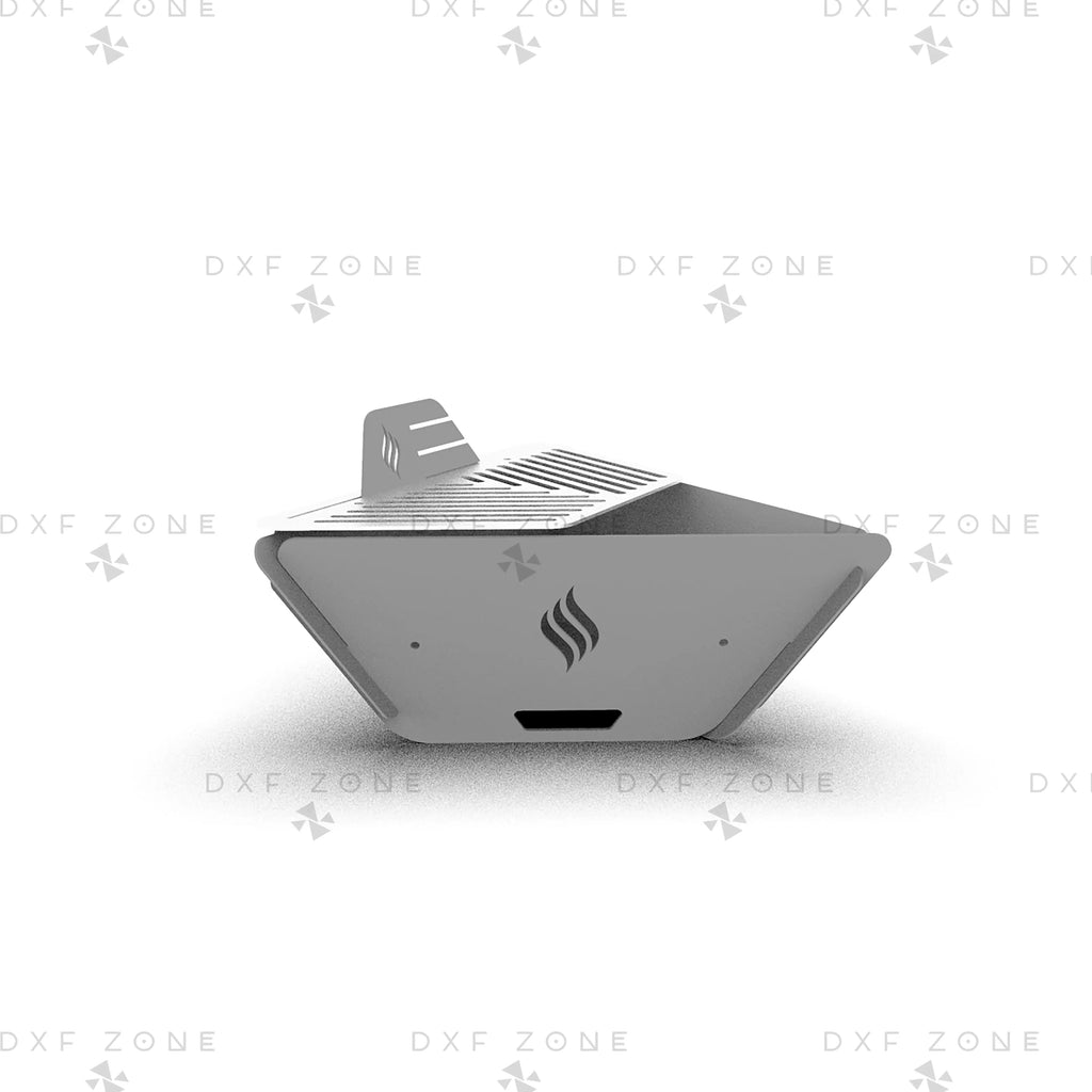 Collapsible Camping Stove DXF File, Portable Fire Pit Laser Cut Plan, Outdoor Grill CNC Vector Design, Campfire Brazier Digital Download