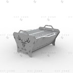 Deer Fire Pit DXF File – Hexagon BBQ Grill with Side Handles for Plasma & Laser Cut