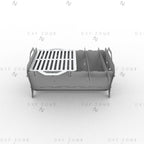 Deer Fire Pit DXF File – Hexagon BBQ Grill with Side Handles for Plasma & Laser Cut