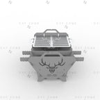 Deer Fire Pit DXF File – Hexagon BBQ Grill with Side Handles for Plasma & Laser Cut