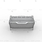 Deer Fire Pit DXF File – Hexagon BBQ Grill with Side Handles for Plasma & Laser Cut