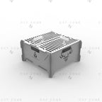 Deer Leaf BBQ Fire Pit DXF File – Foldable Grill Design for Plasma and Laser Cutting