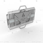 Flame Fire Pit DXF File for Rectangular BBQ Grill with Triangle Panels for Plasma & Laser Cut