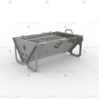 Flame Fire Pit DXF File for Rectangular BBQ Grill with Triangle Panels for Plasma & Laser Cut