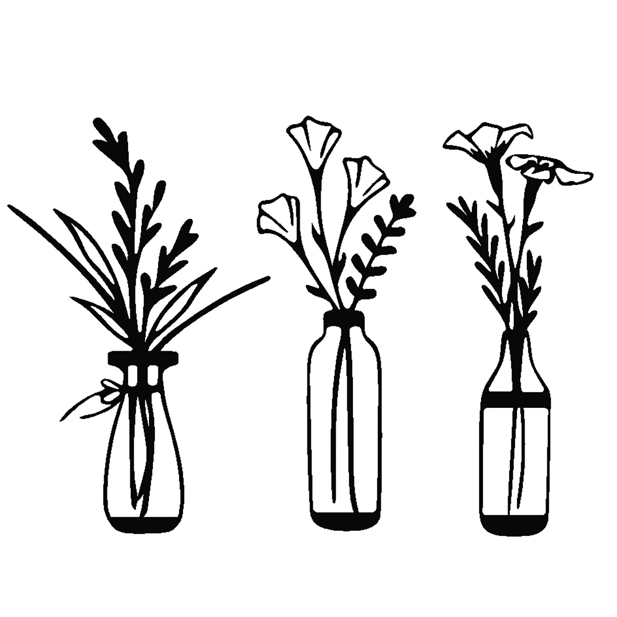 Free Flower Vases DXF File