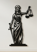Free Lady Justice DXF File for CNC Plasma Laser Cut Metal Wall Art