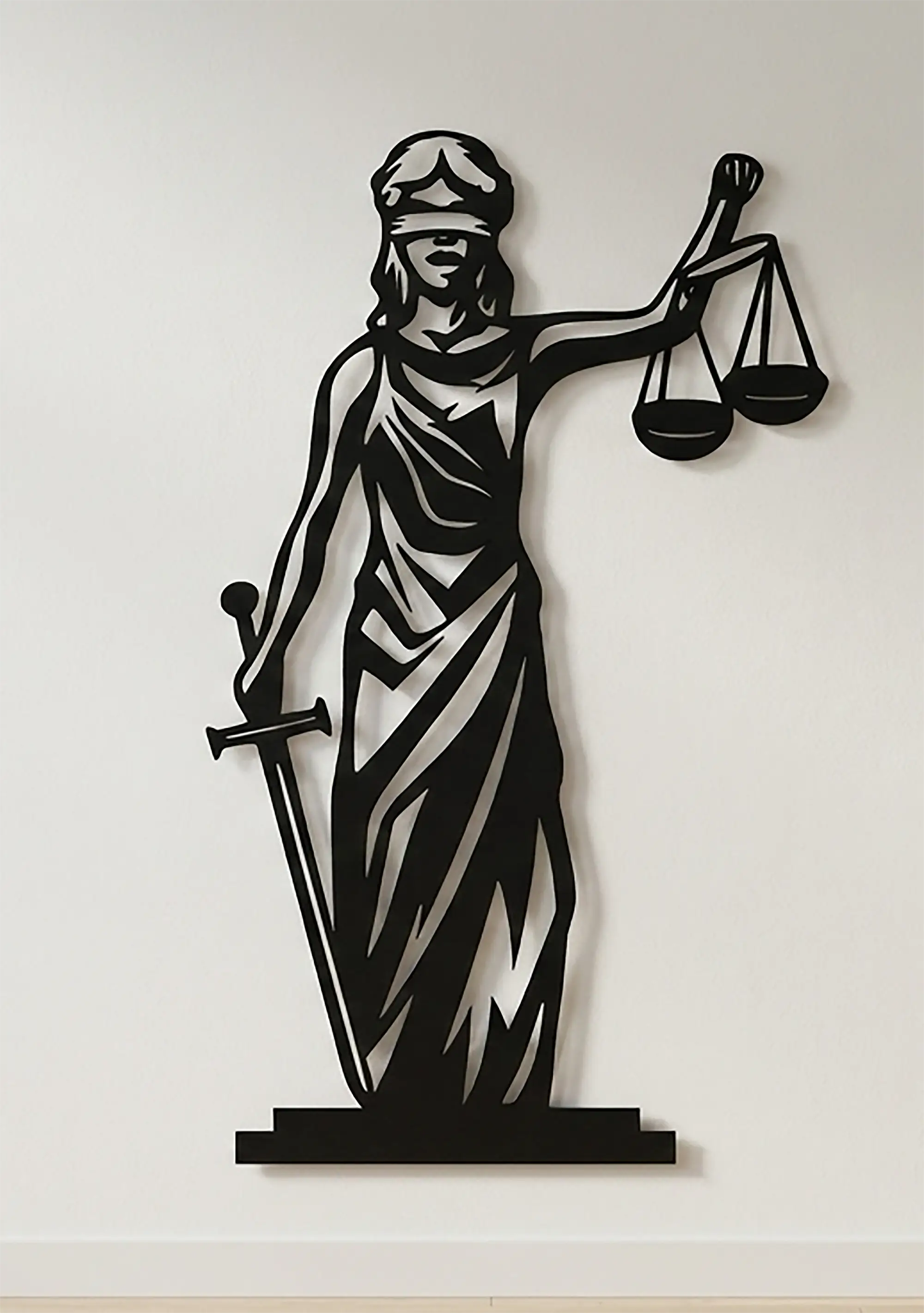 Free Lady Justice DXF File - Free CNC Plasma Laser Cut Metal Wall Art