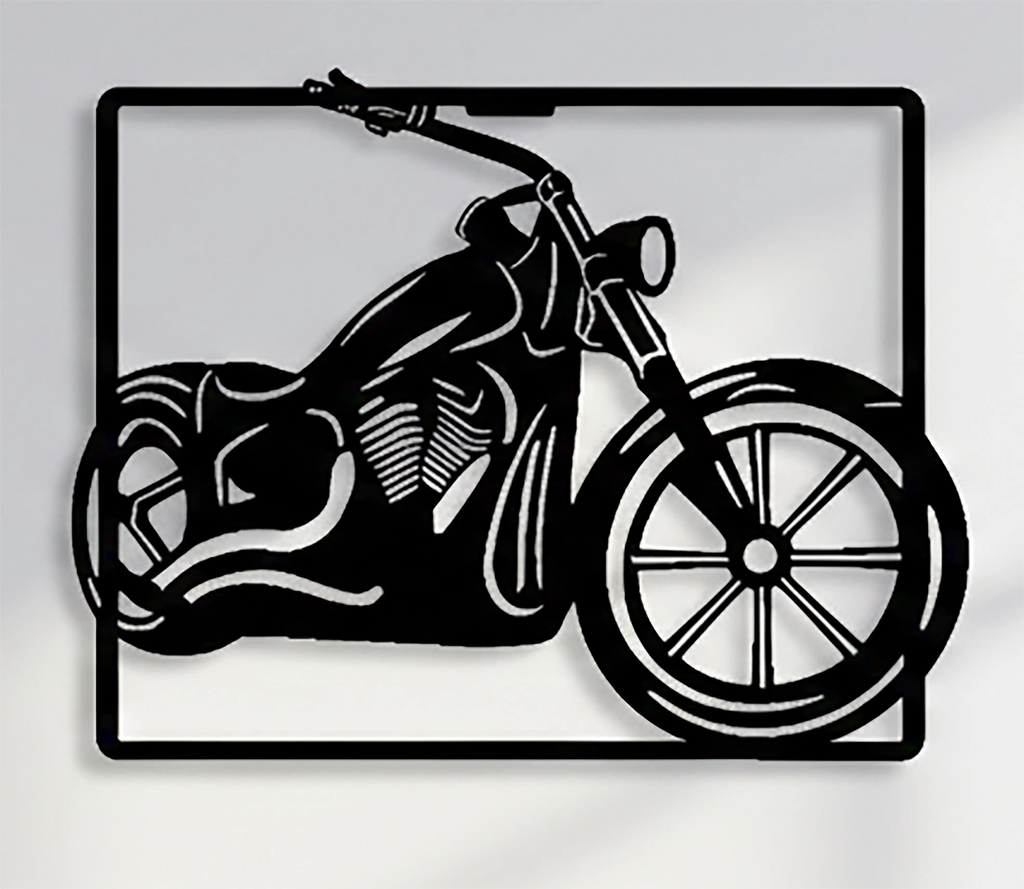 Free Vintage Motorcycle DXF File for CNC Plasma Cut Wall Art Design