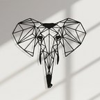 Free Geometric Elephant DXF File for CNC Plasma Cut Wall Art Design