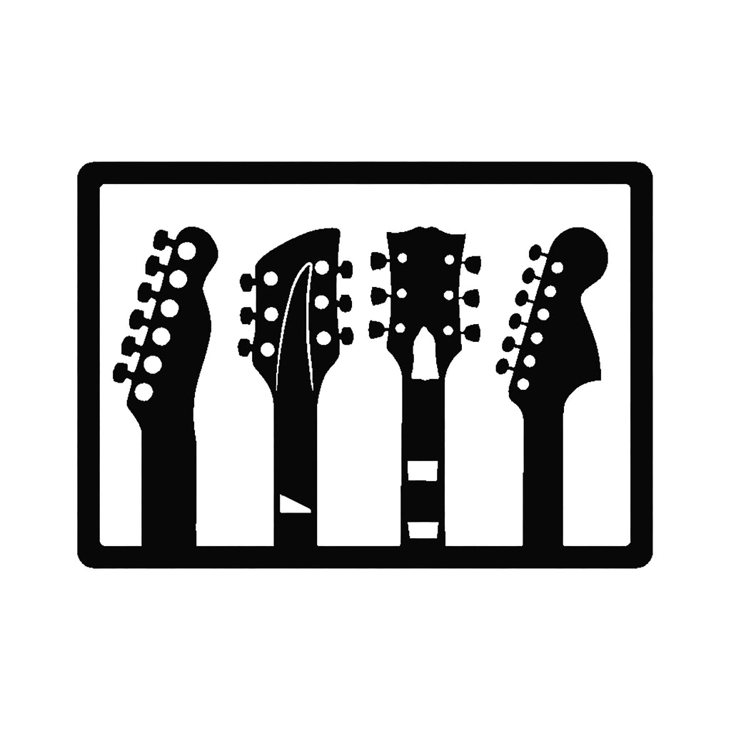 Guitar Headstock DXF File for CNC Plasma Cut Wall Art Design