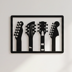 Guitar Headstock DXF File for CNC Plasma Cut Wall Art Design