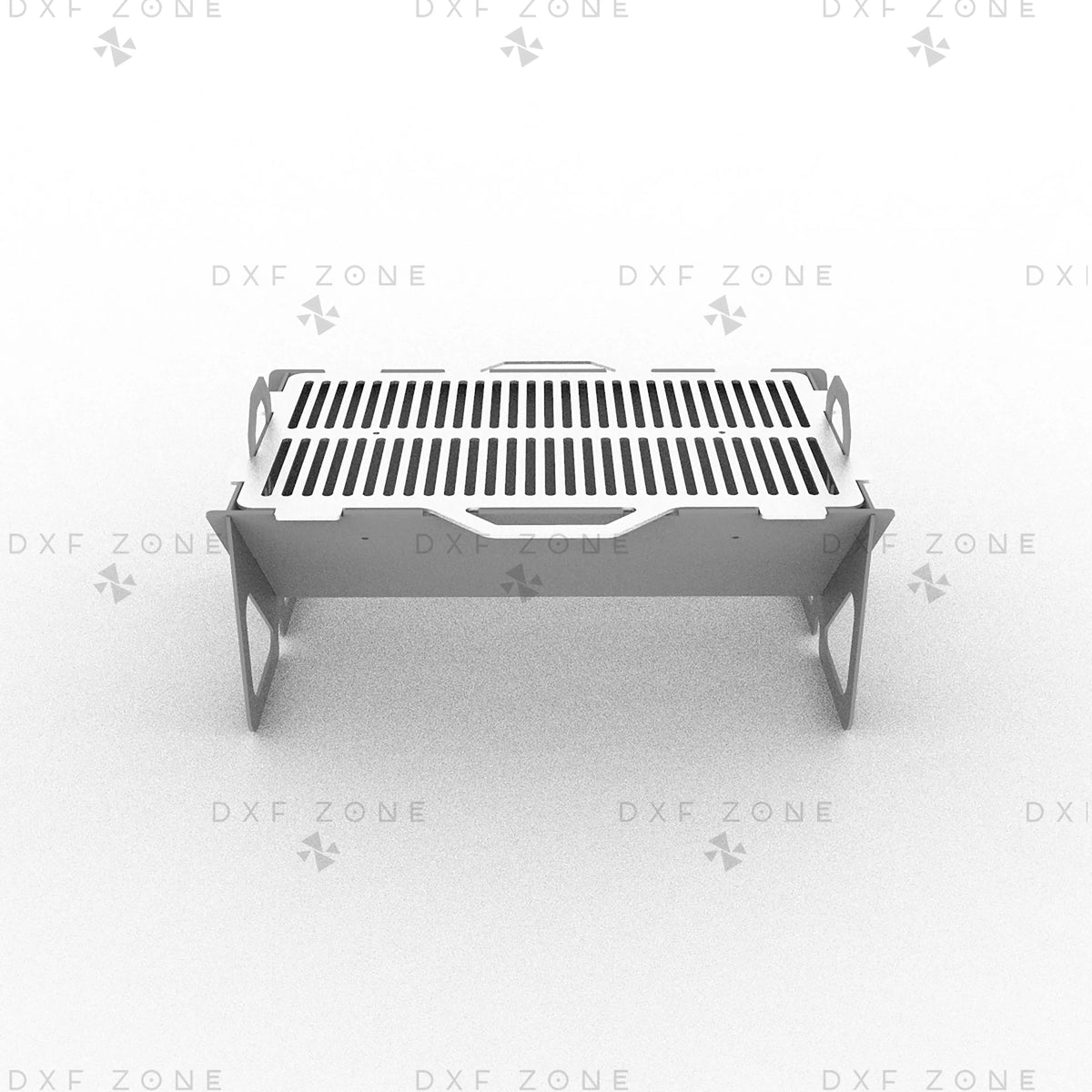 Dxf Shape Rectangular Leaf Fire Pit DXF – Rectangular BBQ Grill Plasma Cut File – DxfZone