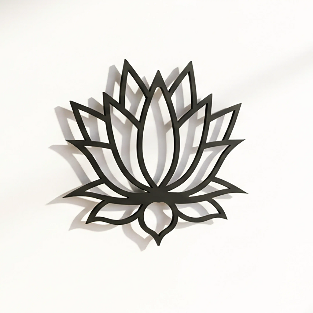 Lotus Flower CNC File - Free DXF Design for Plasma Cut Wall Art