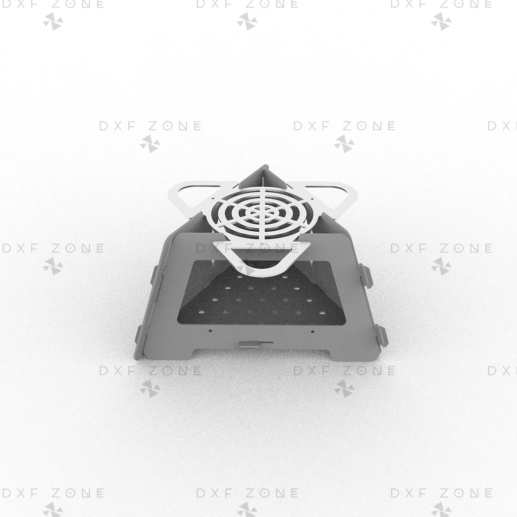 Modular Camping Fire Pit BBQ Grill DXF File – CNC Plasma & Laser Cut