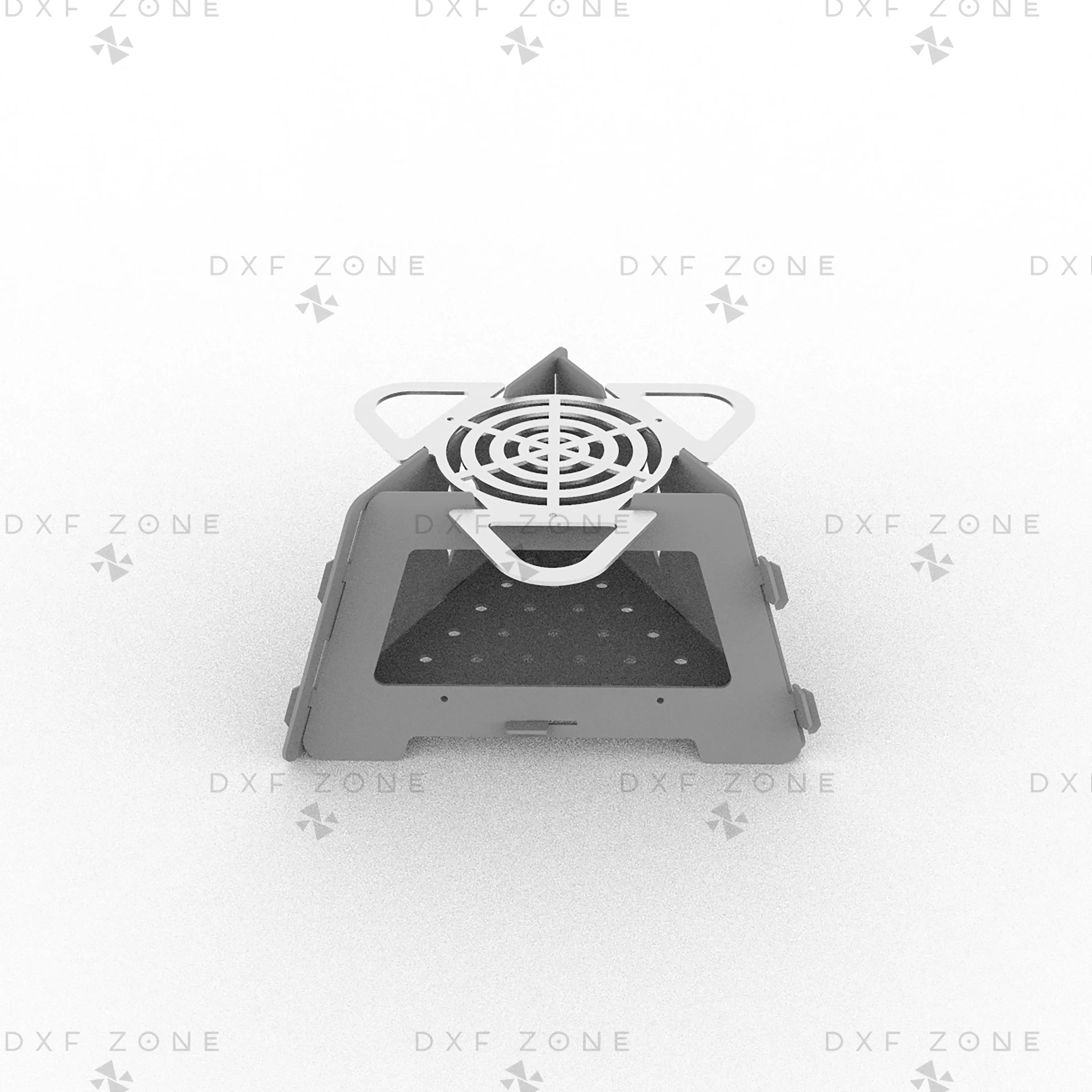 Modular Camping Fire Pit BBQ Grill DXF File – CNC Plasma & Laser Cut