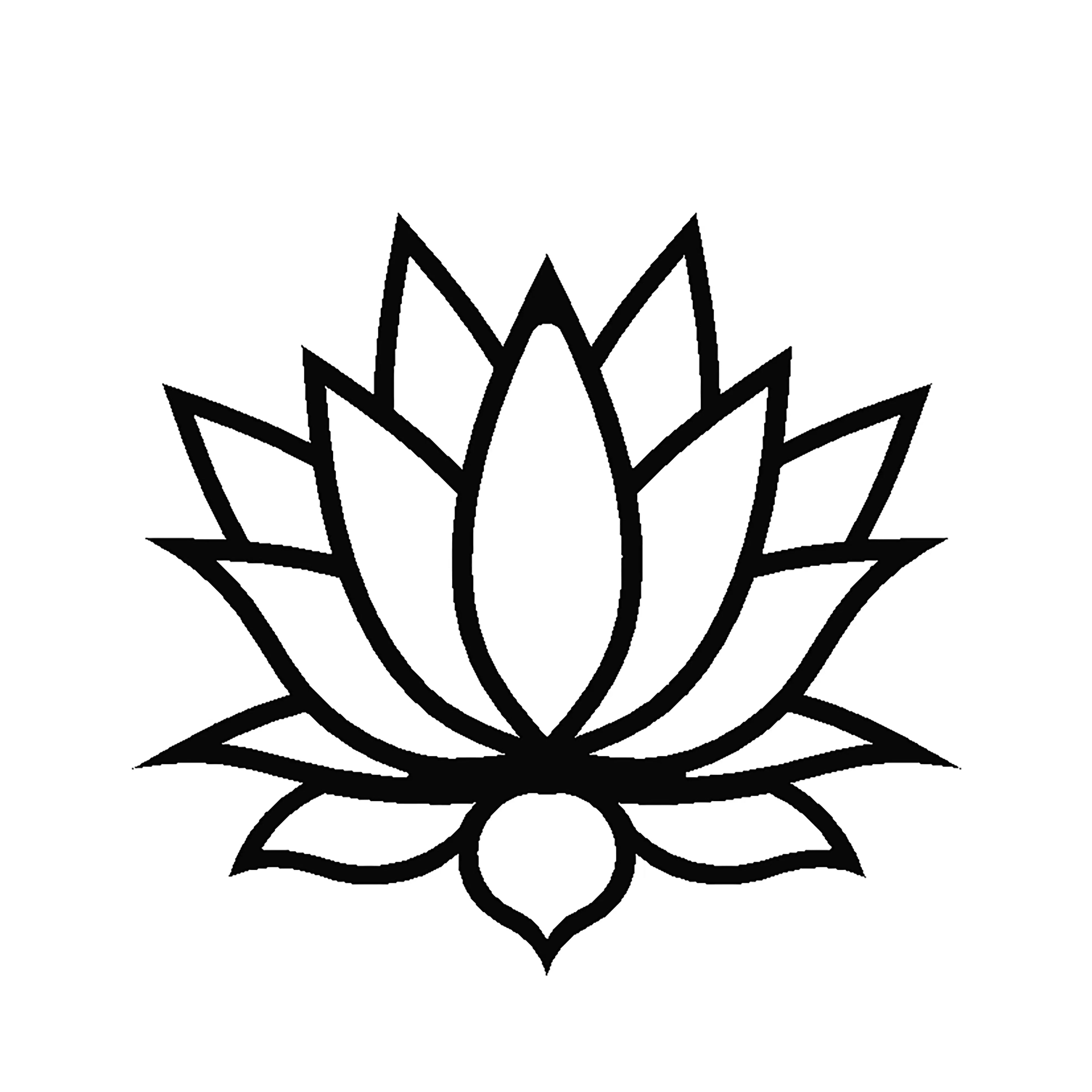 Lotus Flower DXF File - Free CNC Plasma Cut Wall Art Design