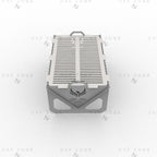 Phoenix Portable Camping BBQ Grill DXF File, Collapsible Charcoal Barbecue Laser Cut Plan, Outdoor Cookware CNC Vector Design, Digital Download