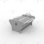 Rectangular BBQ Grill Fire Pit DXF File – Foldable CNC Plasma Cut Design