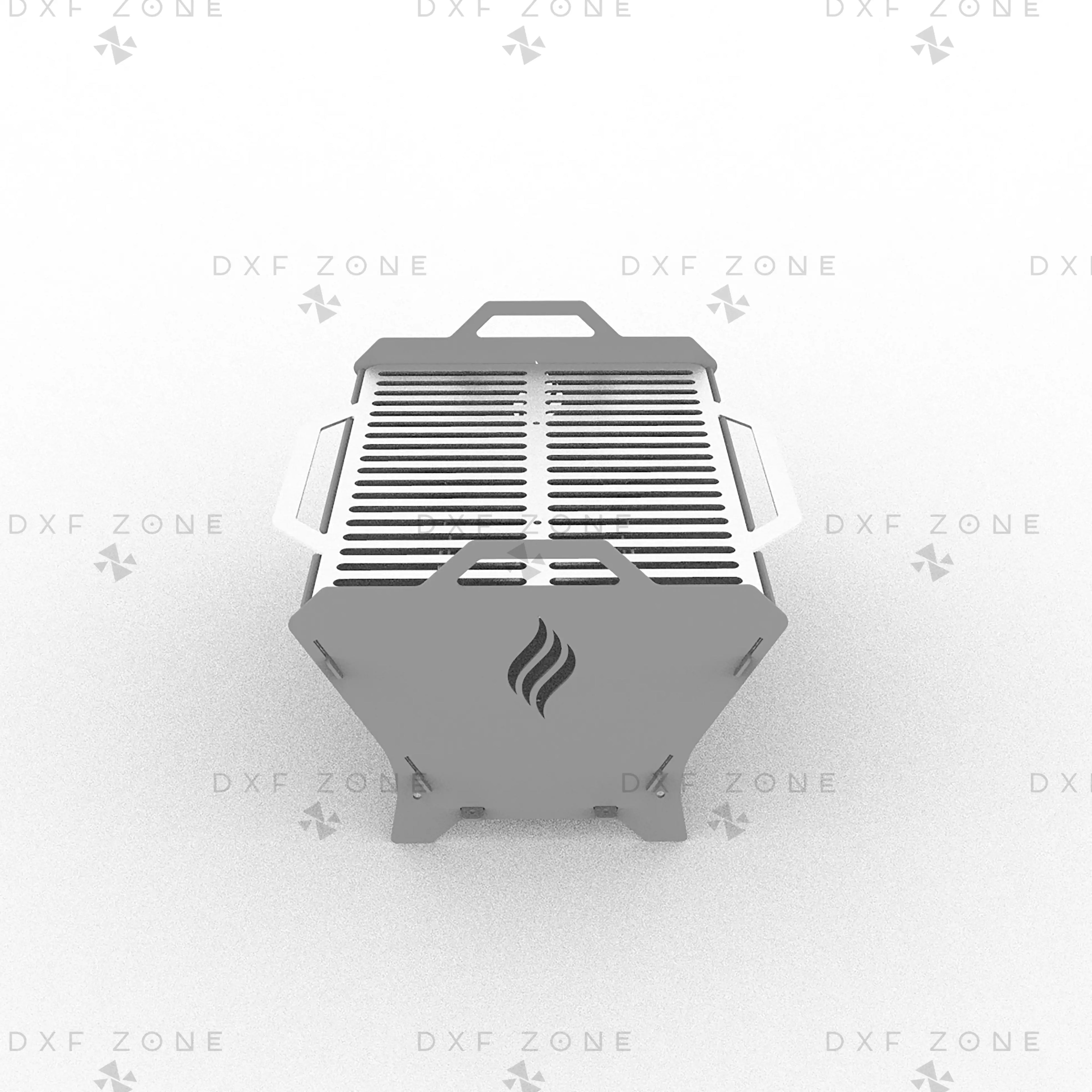 Dxf Shape Rectangular Fire Pit DXF Files for CNC Plasma Cutting & Laser - DxfZone