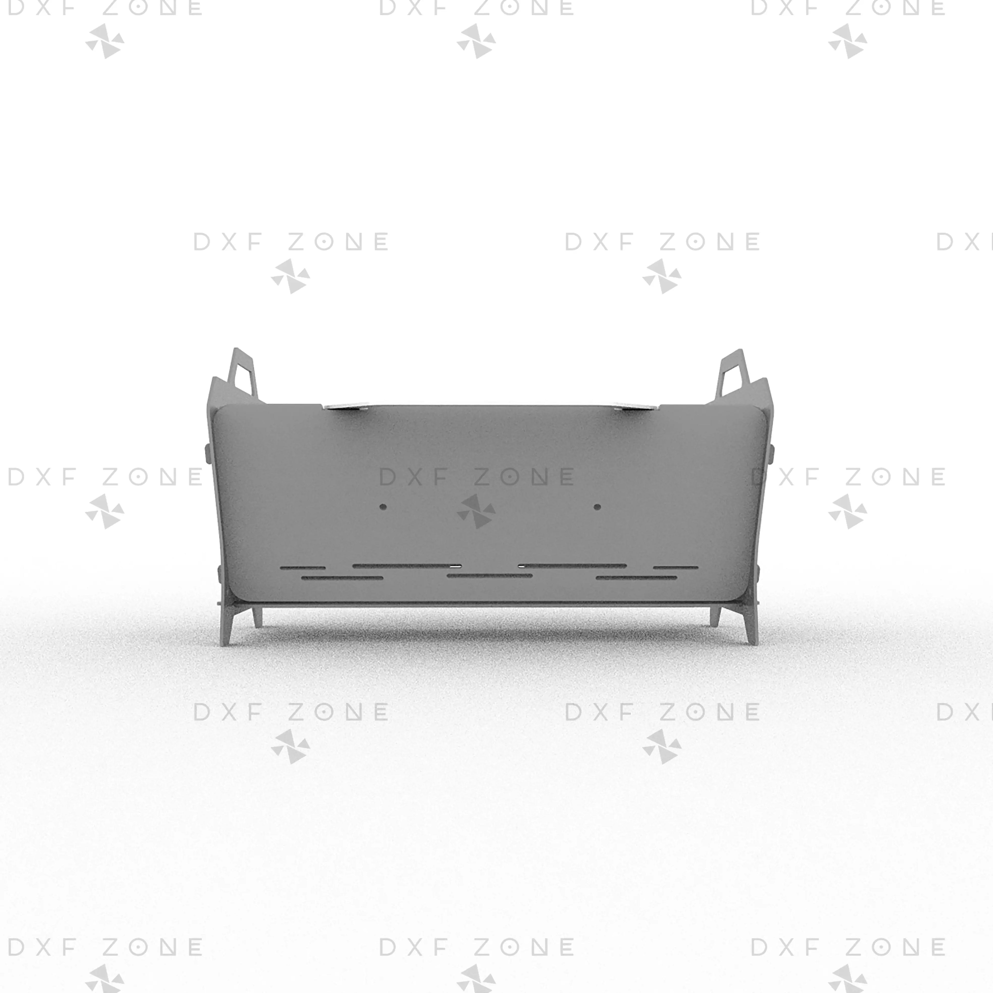 Rectangular BBQ Grill Fire Pit DXF File – Foldable CNC Plasma Cut Design