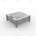 Square Portable Camping BBQ Grill DXF File, Collapsible Skewer Mangal Laser Cut Plan, Outdoor Charcoal Barbecue CNC Vector Design, Digital Download