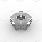 CNC Plasma Cut DXF Files: Collapsible Hexagon Deer Fire Pit & Portable Grill Design Plans