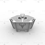 CNC Plasma Cut DXF Files: Collapsible Hexagon Deer Fire Pit & Portable Grill Design Plans