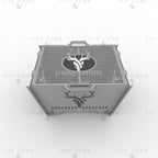 Deer Square Fire Pit DXF - Foldable Portable BBQ for Plasma - DxfZone
