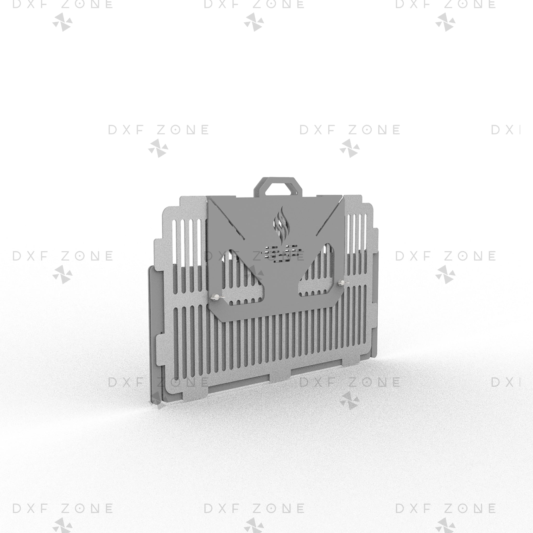 DIY Fire Pit DXF Files - Portable Foldable BBQ Grill Design for Plasma Laser CNC | Fire Pit Plans for Outdoor - DxfZone