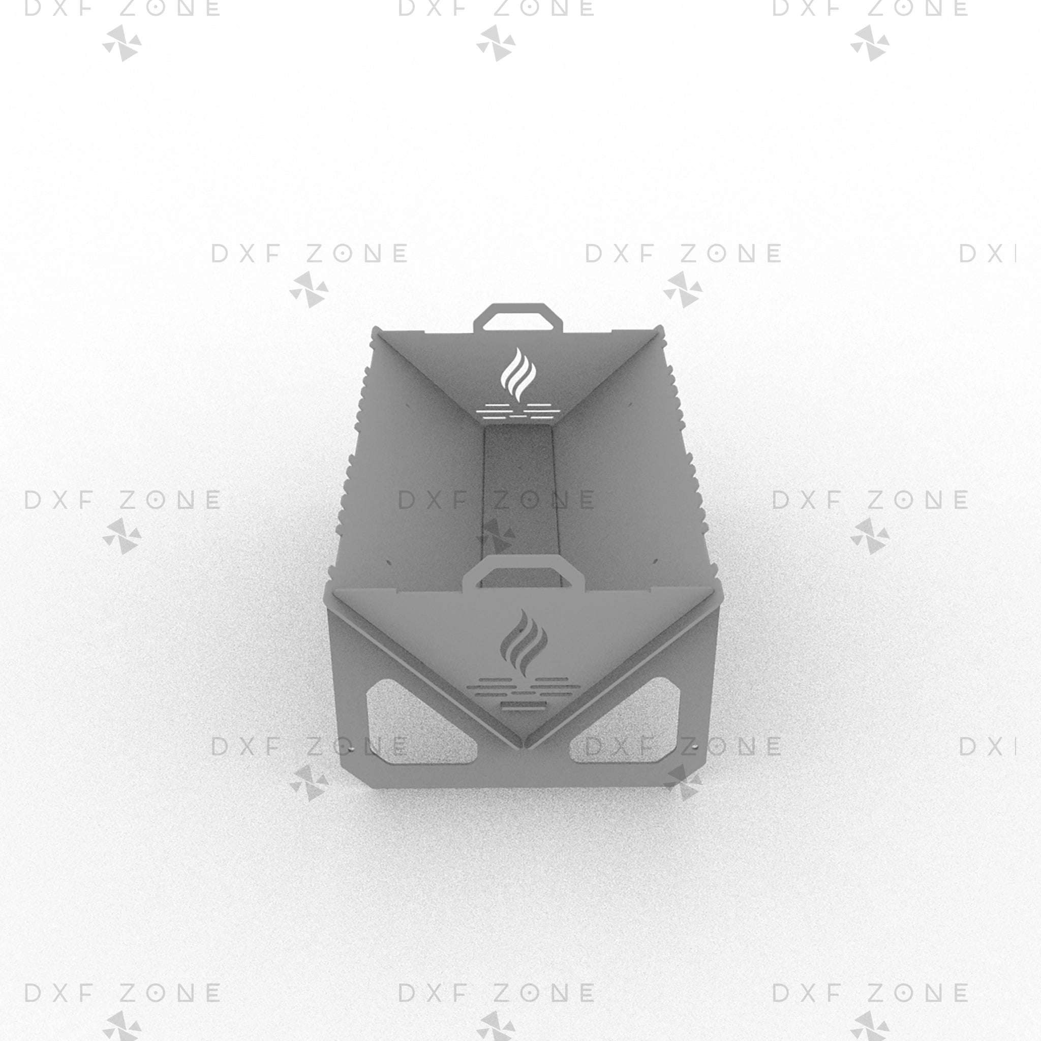 DIY Fire Pit DXF Files - Portable Foldable BBQ Grill Design for Plasma Laser CNC | Fire Pit Plans for Outdoor - DxfZone