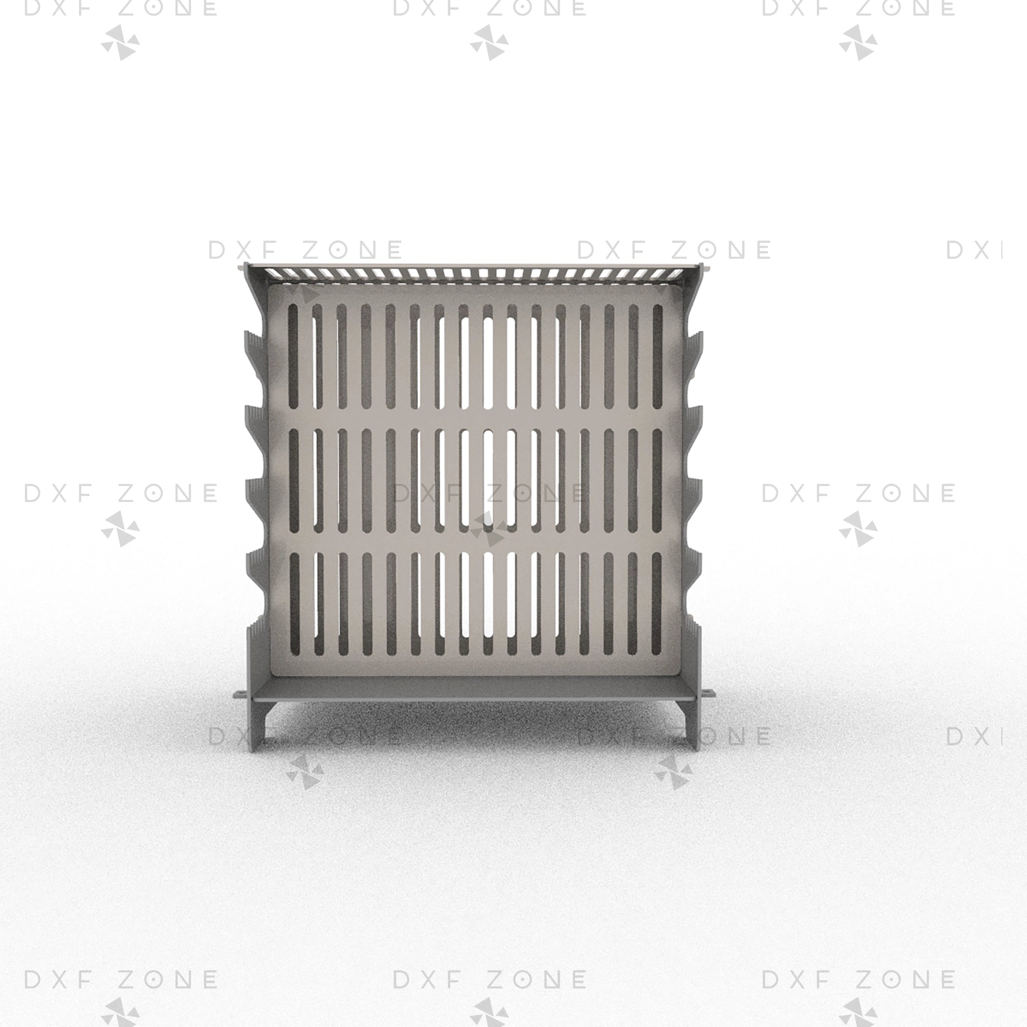 Large Vertical Shashlik DXF File for Plasma - Foldable BBQ Mangal Design - DxfZone