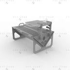Mover Grill Fire Pit DXF File - Portable BBQ & Wood Burner Design for CNC Laser/Plasma