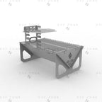 Mover Grill Fire Pit DXF File - Portable BBQ & Wood Burner Design for CNC Laser/Plasma