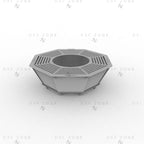 Octagon Fire Pit DXF File - Portable BBQ Grill Design for Plasma Laser CNC Cutting | Foldable Camping Fire Pit Plans