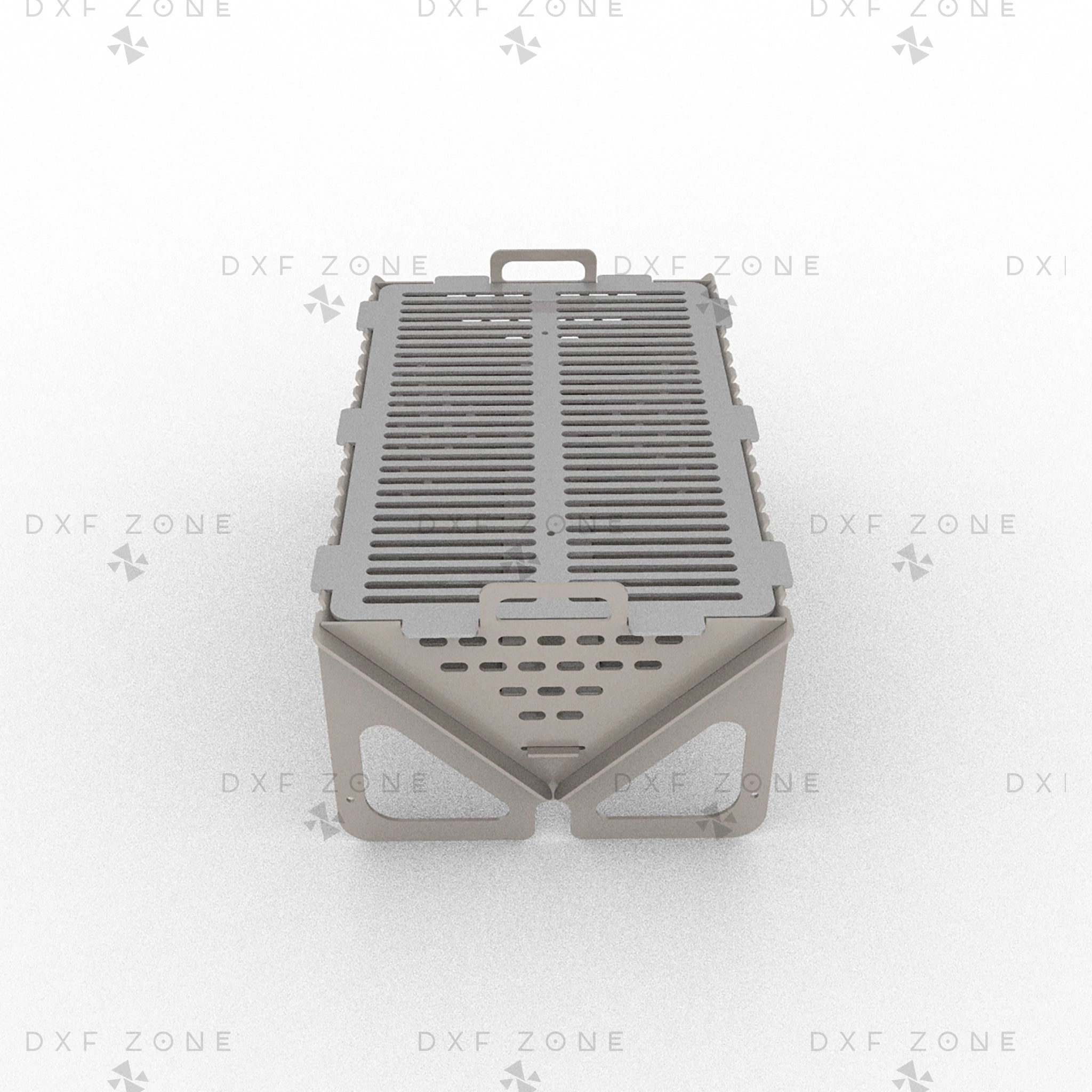 Portable Fire Pit DXF - Collapsible BBQ Grill for CNC Plasma - DxfZone