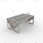 Portable Fire Pit DXF - Collapsible BBQ Grill for CNC Plasma - DxfZone